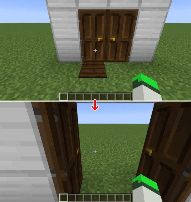 連動して同時に開閉する機能を 両開きドア に追加するmod Double Doors の紹介